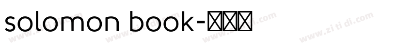 solomon book字体转换